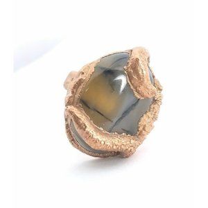 Tentacle copper agate Ring size 6.5 fantasy ring